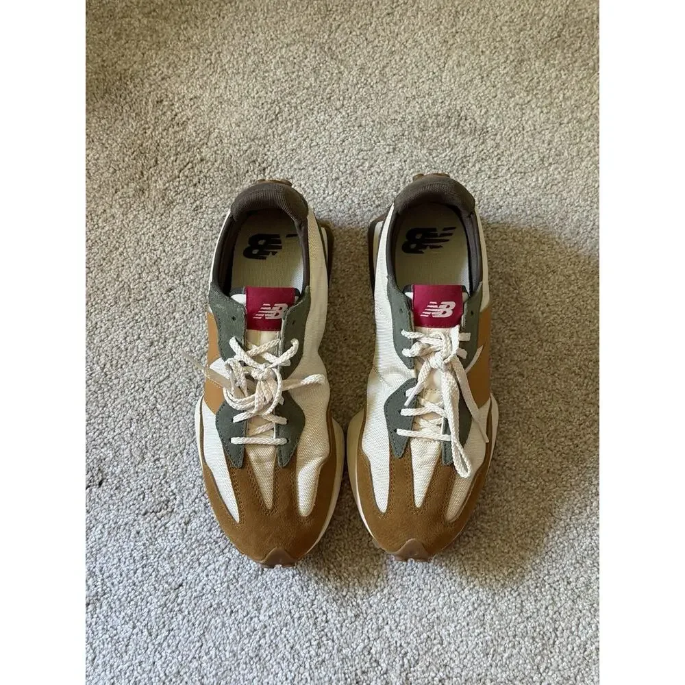 New Balance 327 Women’s Size 11 Tan Cream Green Cordura Retro Sneakers WS327HW